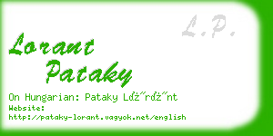 lorant pataky business card